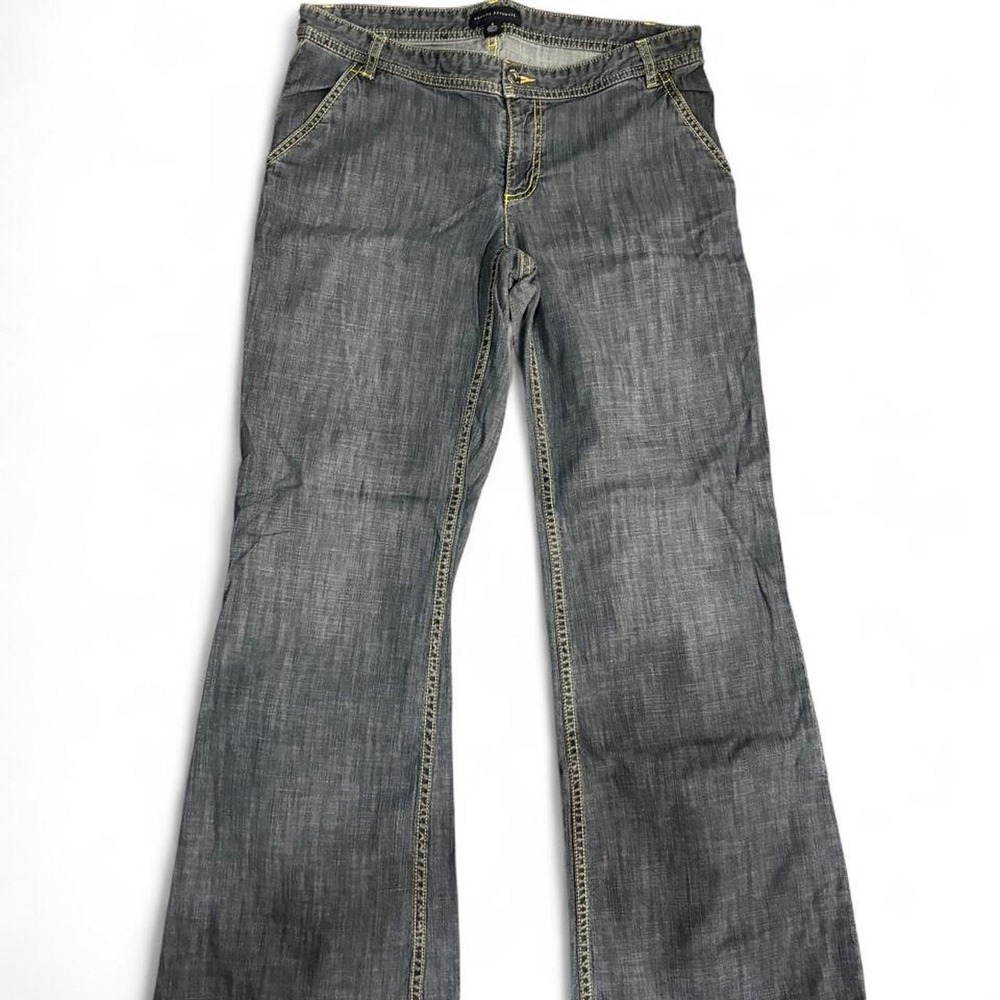 2000s Banana Republic Low Rise Wide Leg Jeans Size 4 Gray Y2K Flare